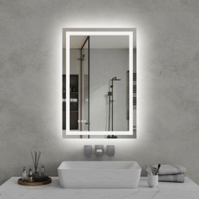 24"x36" LED Bathroom Mirror, Front-Lit and Back-Lit,3 Color Tem Adjustable, Brightness Memory, Anti-fog LED Vanity Mirror[Unable to ship on weeke